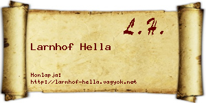 Larnhof Hella névjegykártya